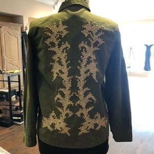 Zara army green jacket almost new! XS